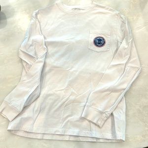Vineyard Vines lacrosse long sleeve white cotton shirt